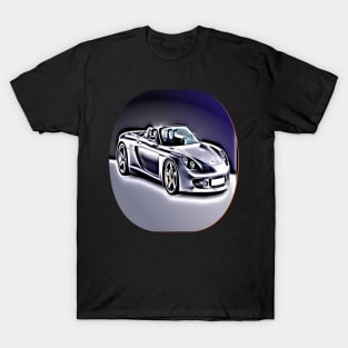 Gray Car Cartoon T-Shirt